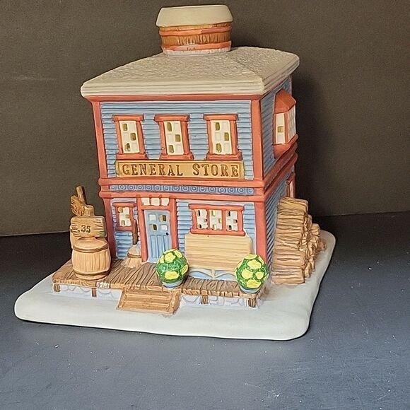 Partylite Village General Store Ceramic Tealight Candle Holder 6" tall - Picture 8 of 8